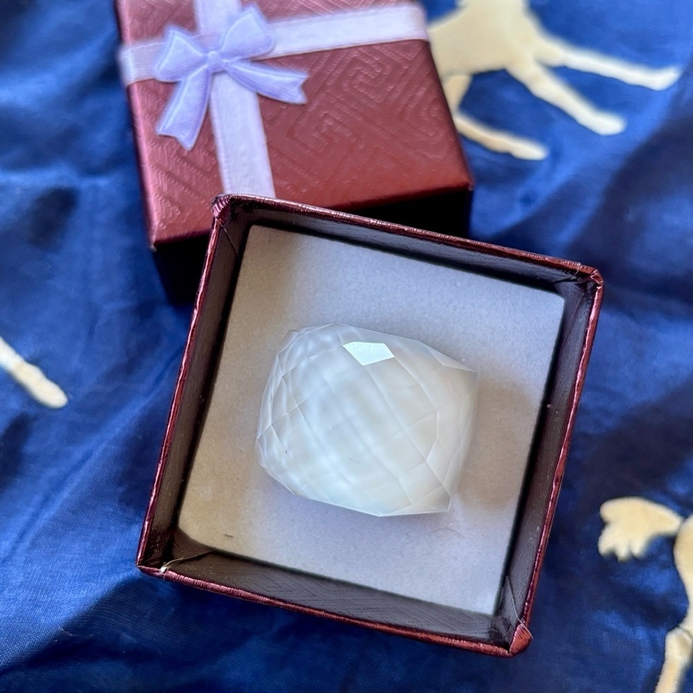 Swarovski Nirvana Ring Large Crystal Cocktail Whi… - image 1